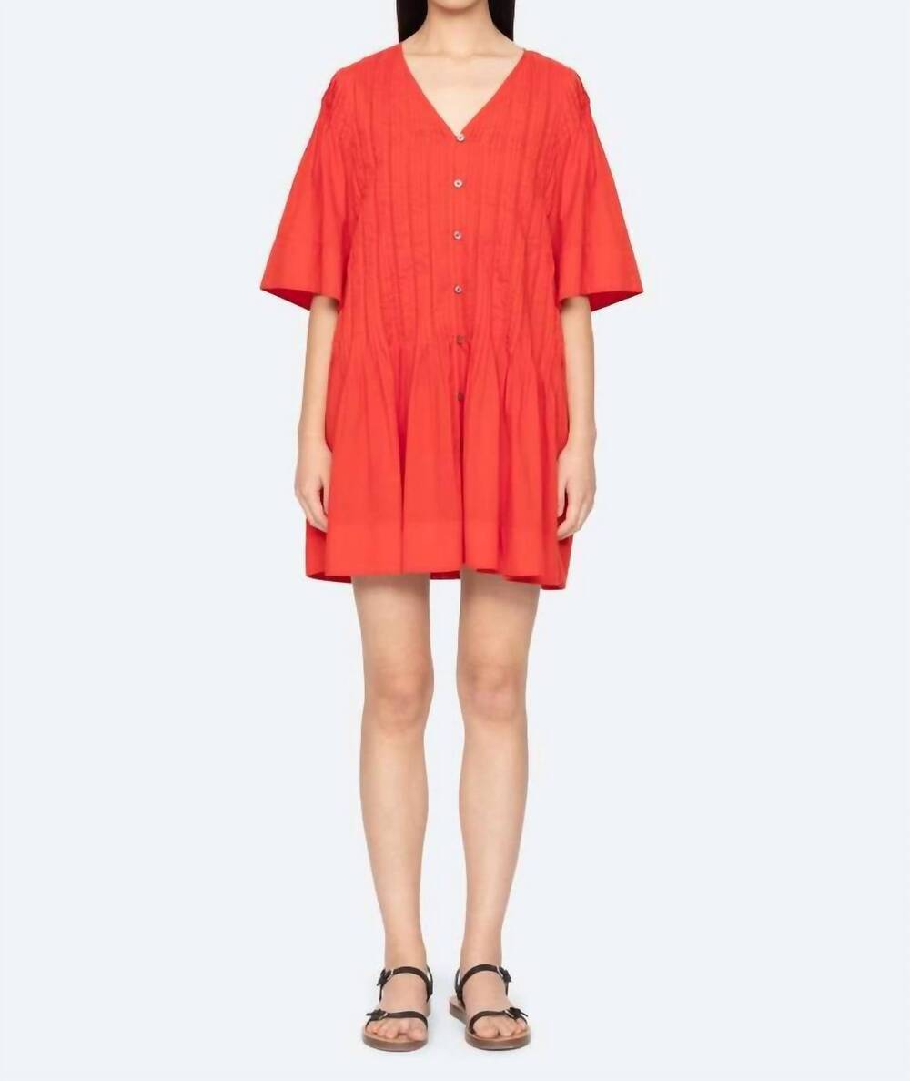 NEW SEA alberte mini dress in red